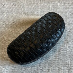 Eyes on Europe Black Woven Leather Sunglasses Case
